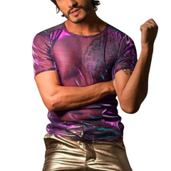 Short Sleeve Transparent Mesh Tee