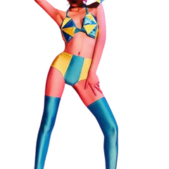 Neon Umbrella Headdress Gogo Costume