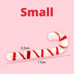 Glass Red Candy Cane Dildo