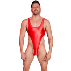 Smooth Stretch Glossy Male Playsuit