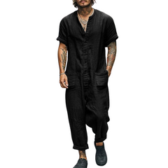 Solid Colour Romper Overalls