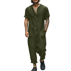 Solid Colour Romper Overalls