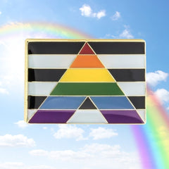 Straight Ally Enamel Pin
