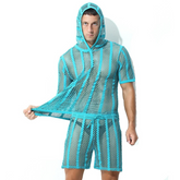 Striped Harmony Mesh Suit