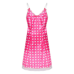 Submissive's Frilly Satin Maid Dress Ensemble