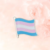 Trans Flag Enamel Pin