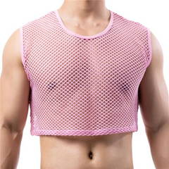Transparent Fishnet Crop Top