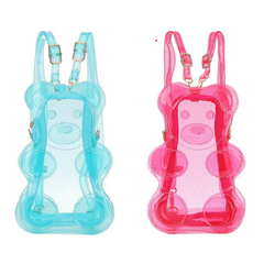 Transparent Glitter Bear Festival Backpack
