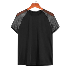 Transparent Mesh Men's Short Sleeve T-Shirt