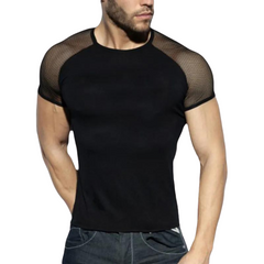 Transparent Mesh Men's Short Sleeve T-Shirt