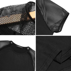 Transparent Mesh Men's Short Sleeve T-Shirt