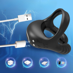 Tri-Motor Vibrating Penis Ring