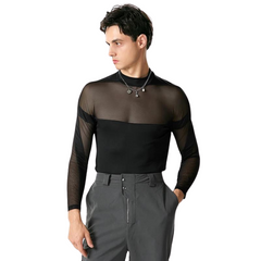 Turtleneck Long Sleeve Mesh Bodysuit