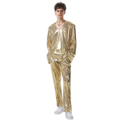 Two-Piece Metallic Studio 54 Outfit