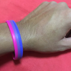 Bisexual Pride Rubber Wristband (Set Of 3)