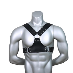 Versatile PU Leather Body Bondage Harness With Cuffs