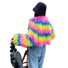 Vividly Fierce Rainbow Queer Glam Coat