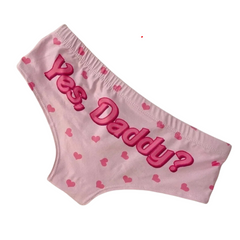 Yes, Daddy? Flirty Pink Love Briefs