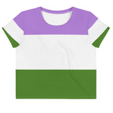 Genderqueer All-Over Crop T-Shirt