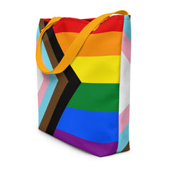 Progress Pride LGBT Extra Large Tote Bag