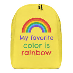 My Favourite Color Is Rainbow Minimalist Backpack