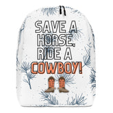 Save A Horse Ride A Cowboy Minimalist Backpack