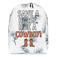 Save A Horse Ride A Cowboy Minimalist Backpack