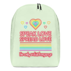 Speak Love Spread Love Minimalist Backpack
