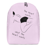 The Heart Wants What The Heart Wants Minimalist Backpack