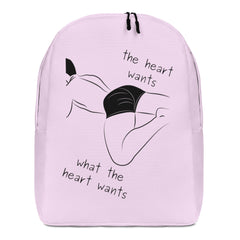The Heart Wants What The Heart Wants Minimalist Backpack
