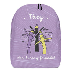 They Non-Binary Friends Minimalist Backpack