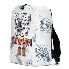 Save A Horse Ride A Cowboy Minimalist Backpack