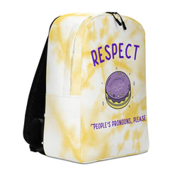 Respect People's Pronouns Please Minimalist Backpack