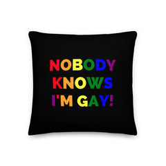 Nobody Knows I'm Gay! Pillow