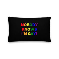 Nobody Knows I'm Gay! Pillow