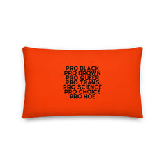 Pro Hoe (Black Text) Pillow