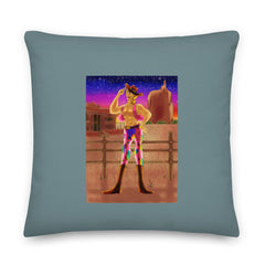 Gay Cowboy At Sunset Pillow
