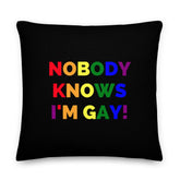 Nobody Knows I'm Gay! Pillow