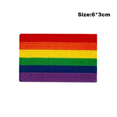 Gay Pride Flag Iron On Embroidered Patch