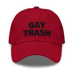 Gay Trash (Black Text) Cap