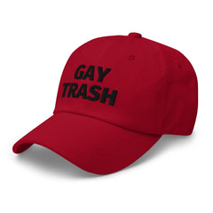 Gay Trash (Black Text) Cap