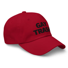 Gay Trash (Black Text) Cap