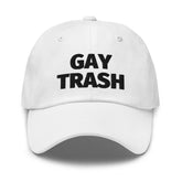 Gay Trash (Black Text) Cap