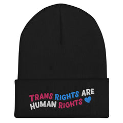 Trans Rights Are Human Rights Cuffed Beanie