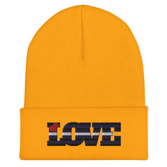 Leather Pride Love Cuffed Beanie