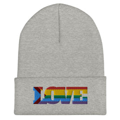 Progress LGBT Love Cuffed Beanie