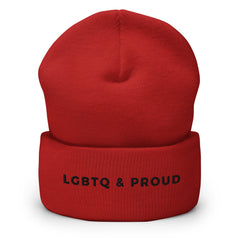 LGBTQ & Proud Cuffed Beanie