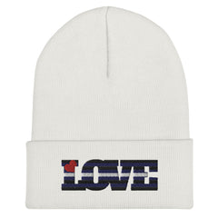 Leather Pride Love Cuffed Beanie