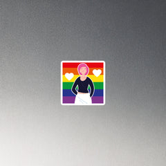 Queer Love Is Love Is Love Magnet