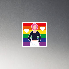 Queer Love Is Love Is Love Magnet